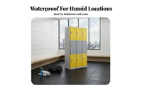 Waterproof Plastic Locker Long-Lasting ABS Storage Cabinet Large Capacity Colorful Changing Room Cabinet Easy Assembly for Employees, Students, Gym, Swimming Pool, Bathroom, Spa