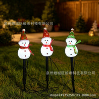 Solar LED Snowman Ground Light for Outdoor Garden Decoration