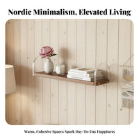 Floating Shelf with Acrylic Brackets Nordic Design Clear Floating Shelf