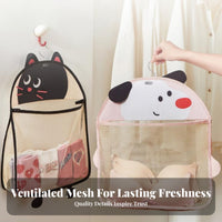 Space Saving Sock and Underwear Storage Bag Breathable Closet Sock Hanging Bag Large Capacity for Students, Kids, Dorm Room, Bedroom, Travel