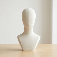 clothCovered Mannequin Head with Base Professional Canvas Mannequin Head Well-Finished Hat Display Stand Sturdy for Stylists, Studios