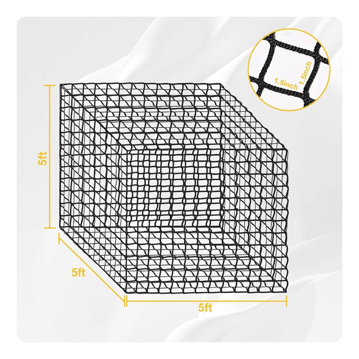 Long-Lasting Large Hay Net Bag Easy to Fill Horse Hay Feeder Net Abrasion Resistant Farm Supply Treated for Stable, Barn
