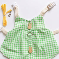 Bunny Costume Cat Clothes Full Body Outfit, Pet Harness Set with Leash, Cute Pet Costume for Photography, Japanese Korean Style Walking Gear