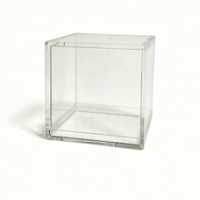 Miniature Clear Acrylic Display Case Shielding Cube Display Case High-Quality Dustproof Showcase Portable for Hobbyists, Bookshelf