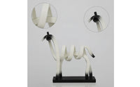 Minimalist Abstract Horse Sculpture Modern Horse Sculpture with Base Matte Freestanding for Living Room