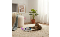 360° Rotation Whack-A-Rodent Feather Feline Toy USB Rechargeable Electric Rotating Feline Toy LED Lights Pet Supplies for Cats, Kittens, Indoor