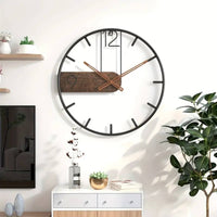 Metal Wall Clock Retro Style Silent Wall Clock Operated Home Decor