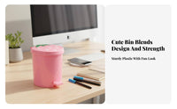 Strawberry Trash Can Small Size Small Foot Pedal Trash Can Strawberry Shaped Garbage Bin Lidded Design Desktop Pedal Bin
