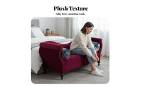 plush fabric Upholstery Armless Settee Light Luxury Design Asymmetrical spine Settee Nordic aesthetic Chaise Lounge sturdy wood Wood Frame for Apartment Dwellers, Homeowners, Interior Designers