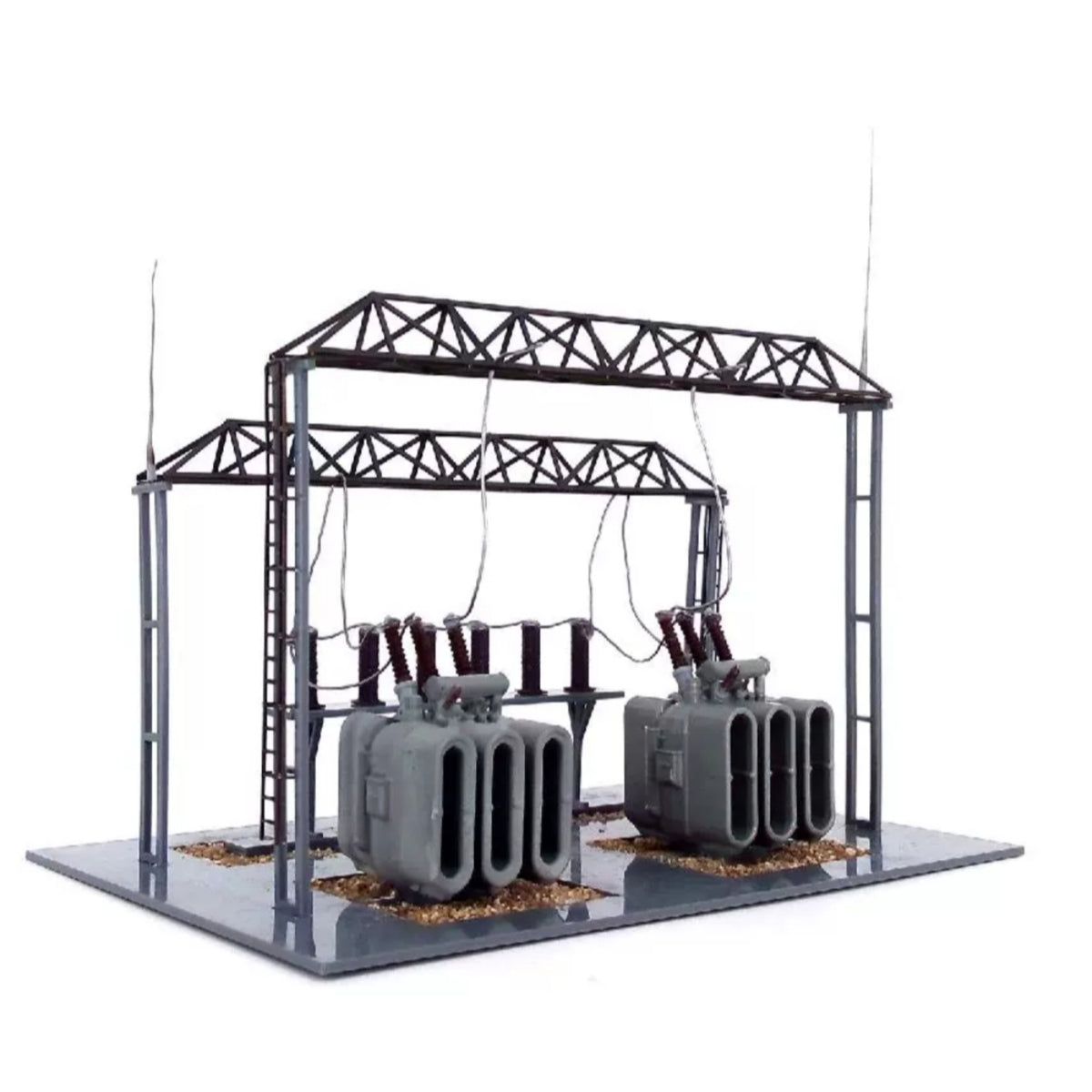 HO Scale Railway Substation Kit Molded Substation Kit Easy to Use Model with Transformer Illustrated Instructions for Dioramas