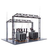 HO Scale Railway Substation Kit Molded Substation Kit Easy to Use Model with Transformer Illustrated Instructions for Dioramas