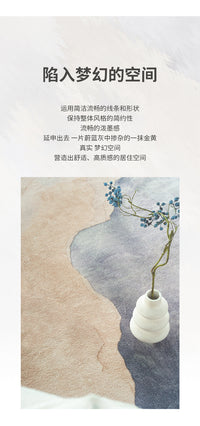 AOVOC 高级感圆形客厅地毯卧室床边毯仿羊绒加厚沙发茶几加厚地垫 墨南迦二代-圆形-厚款-01 120厘米直径圆