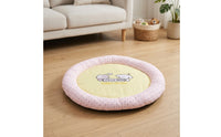 Soft Round Pet Bed Mat Nest-Like Cushioned Pet Mat Low-Height Comfy for Cats, Young Dogs, Bedroom