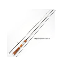 Medium-Fast Action Lure Fishing Rod with Wooden Handle Sensitive Carbon Fiber Fishing Rod Balanced Ergonomic for Fishermen