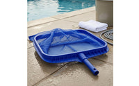 Long-Lasting Pool Leaf Skimmer Lightweight Deep Mesh Skimmer Aluminum-Edged Deep-Water Skimming Net Rectangular Frame for Swimming Pools, Aquatic Ponds