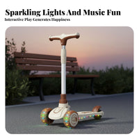 Stable 3-Wheel Design 6-in-1 Convertible Scooter Adjustable Height Convertible Riding Scooter Inertia Steering children's Vehicle Lean-to-Steer for Toddlers, Preschoolers, Parents, Outdoor, Outdoors, Playground, Sidewalk
