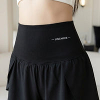 Gym Leggings for Women with Skirted Design for Workout, High Waist Sculpting with Pockets, 7/8 Cropped Elastic Polyester Activewear