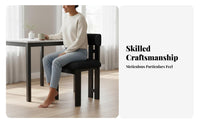 Minimalist Design Low-Back Upholstered Chair Versatile Household Furniture Comfortable Indoor Seating Long-Lasting for Homeowners, Families, Renters, Dining Room, Restaurant