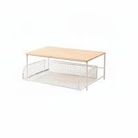 Multi-Purpose Microwave Stand with Drawer Space-Saving Kitchen Counter Organizer with Drawer Sturdy Construction Microwave Shelf Rack Load-Bearing Capacity for Pantry, Office Desk