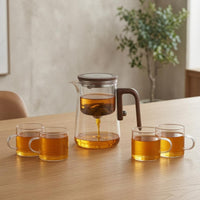 Infuser Teapot Set Transparent Teapot with Lid Tableware with Teacups