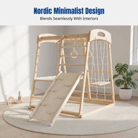 Kids Wooden Climbing Frame, Indoor Slide, Rocking Chair, Nordic Toy