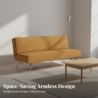 Nordic design Armless Fabric Settee Light Luxury Sofa Modern Design Couch Minimalist Aesthetic for Apartment Dwellers, Young Adults, partners, Living Room, Small Spaces, Bedroom, Office