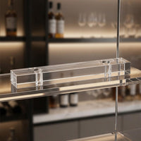 Modern Minimalist Bottle Rack Wine Storage Shelf Transparent Stackable Wine Holder Set of 2