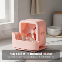Compact Fan Ice Box Cooler Low Cost Fan Ice Cooler Attachment Simple Design for Office Workers, Homeowners, Bedroom, Living Room