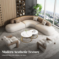 Modern design U-Shaped sectional Couch Easy to Clean U-Shaped Chaise Sectional dense foam Foam Lounge Seating animalsuitable for Interior Designers, Business Owners, Reception Area, Guest Accommodation, Lounging, Home recreation