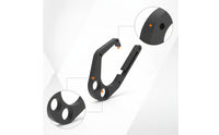 Climbing Hook with Slotted Arm Compact Gear Hanger for Arborists, Rope Access