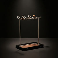 Jewelry Stand Tabletop Jewelry Organizer with Tray Desktop Necklace Holder with Wood Base for Vanity, Bedside Table