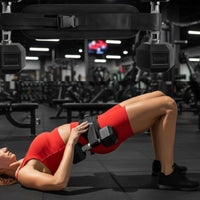 Nylon Material Dumbbell Hip Thrust Belt Adjustable Buckle Dumbbell Waist Belt Hands Free Weight Strap Easy to Use for Gym
