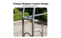 Decorative Scrollwork Wrought Iron Garden Arch Weather Resistant Vintage Design Arbor Trellis Sturdy Metal Garden Arbor Long-Lasting for Gardeners, Event Planners, Homeowners, Courtyard, Patio, Backyard, Party