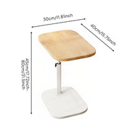 Bedside Laptop Desk Multi-Functional Lift Top Side Table Space Saving Adjustable C-Table for Bedroom, Small Areas