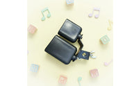 Black Finish Double Cowbell Long Service Life Cowbell Block Crisp Sound Plastic Jam Block Mounted Design for Children, Kindergarten, Early Learning