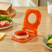 Sandwich Cutter with Sealer Stainless Steel Sandwich Cutter and Sealer Tool Easy to Use Spring-Assisted for Parents