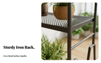 Mobile with casters Multi-Level Plant Ladder Space-Saving A-Frame Plant Ladder Minimalist Design Planter Rack Large Capacity for Gardeners, Homeowners, Balcony, Living Room, Indoor, Indoors