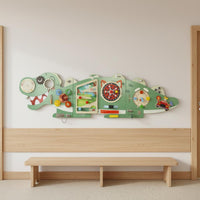 Dinosaur Wall Busy Board Dinosaur Busy Board Finish Wood Wall Activity Center for Kindergarten