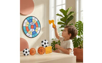 Wall-Mounted Sticky Target Board Safe Sticky Ball Launcher Toy Indoor Throwing Game Child-Friendly for Children, Toddlers, Playroom, Home