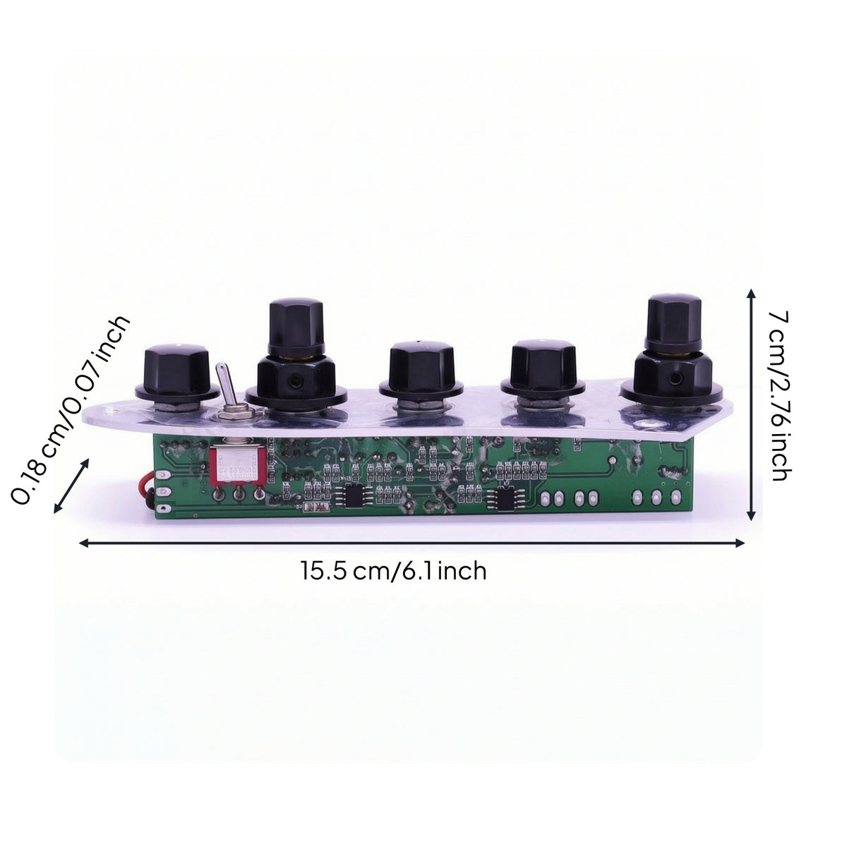 Electric Bass Control Assembly Ready-to-Install Bass Control Circuit Board Replacement Hardware for Luthiers