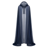 Hooded Cape Translucent Hooded Cloak Lightweight for Photo Shoots, Masquerade