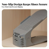 Easy to Clean Space Saving Shoe Organizer Long-Lasting Adjustable Shoe Stacker Non-Slip Surface for Students, Women, Dormitory, Dorm Room
