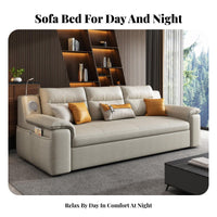 Foldable Design Pull-extendable Sleeper Sofa Space-Saving 2-Seater Fold-extendable Futon Nordic aesthetic transformable Couch Multi-Functional for Apartment Dwellers, Students, homeowners, Small areas, Living Room, Home Office, Lounge