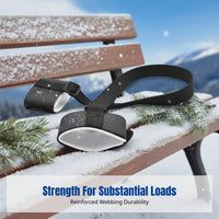 Ski Board Shoulder Strap, Adjustable Nylon Carry Band, Double Board Fixing, Protective Grip Tape, Lightweight for Snowboard Sled