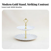 European Design Tiered Fruit Plate Stand Multipurpose Multi-Tier Dessert Stand Decorative for Birthday Party, Afternoon Tea, Wedding