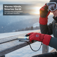 Men's Waterproof Thermal Ski Gloves with Anti-Loss Rope for Winter Sports