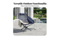 Long-Lasting Aluminum Frame Mesh Recliner Chair Fast and Simple Setup Ultralight Camping Chair Ergonomic Design Collapsible Outdoor Recliner Heavy Duty for Campers, Backpackers, Beachgoers, Picnic, Picnics, Fishing, Beach