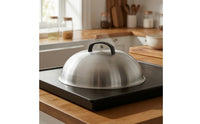 Stainless Steel Melting Dome Heat-Trapping Burger Dome Heavy Duty Basting Cover with Handle Long-Lasting for Barbecues