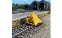 Yellow Railway Buffer Stop Plastic Miniature Buffer Stop Smooth Accessory Colorful for Hobbyists
