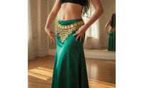 Shiny Finish Gold Coin Belly Dance Belt Boho Design Metal Belly Dance Waist Belt for Stage Performance